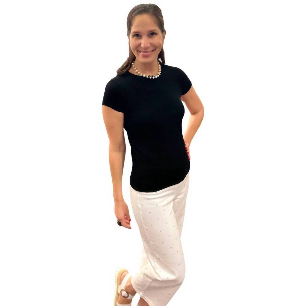 NEW INCASHMERE cashmere luxury crew neck tee in black